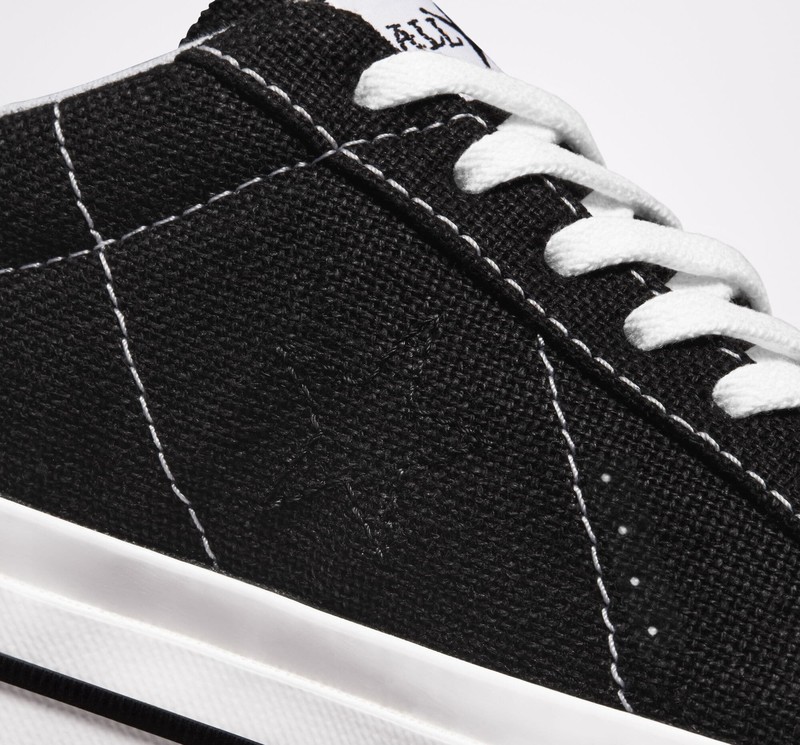 Converse one star hot sale premium suede black